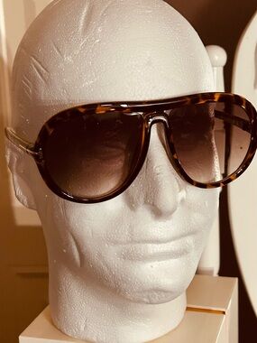 Aviator women’s animal print Sunglasses - Brown Lenses